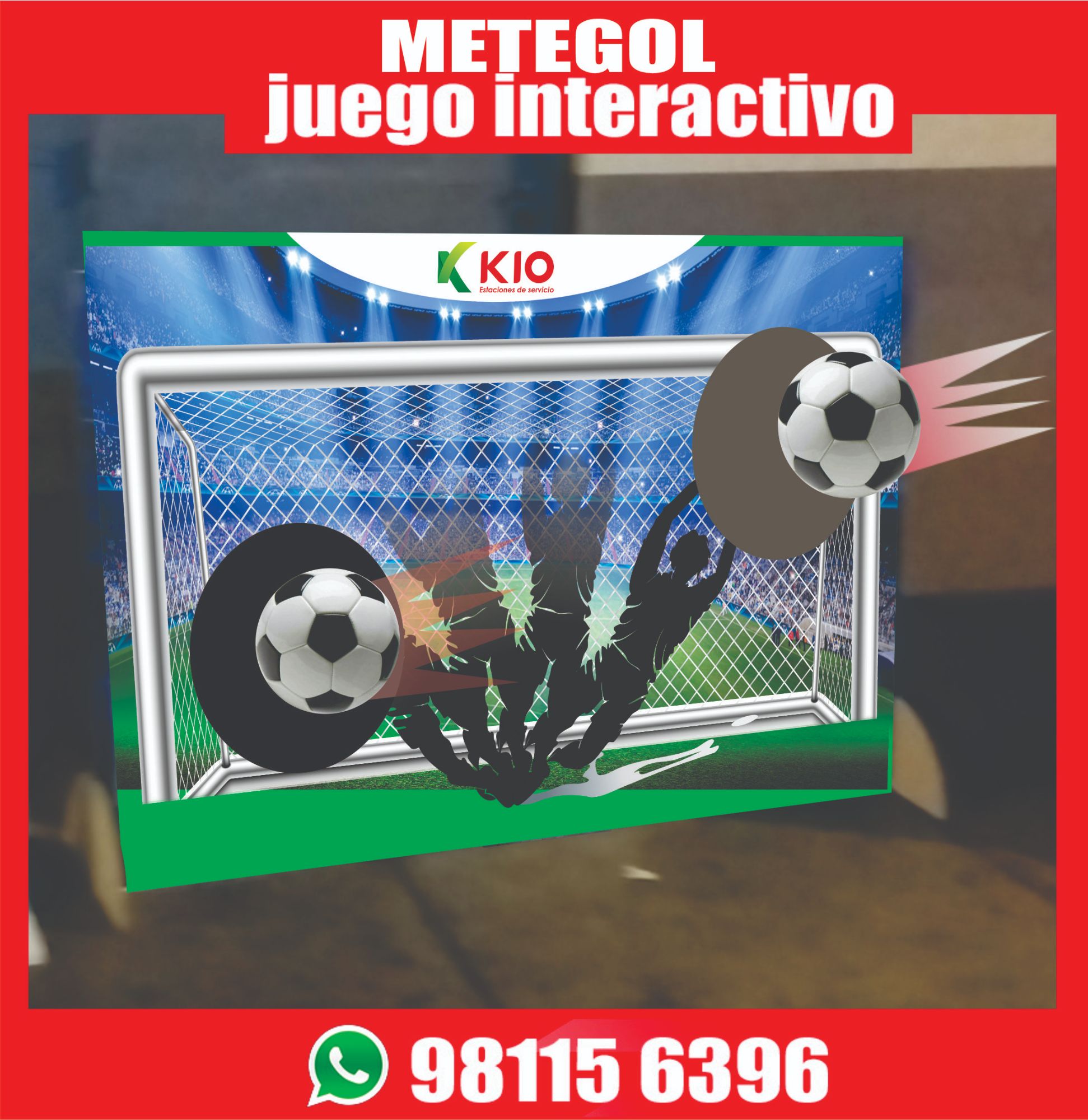 Juego de Metegol 1.60 x 1.20 mt impresion a full color personalizado y laminado